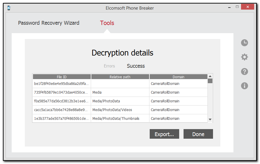 decryption details