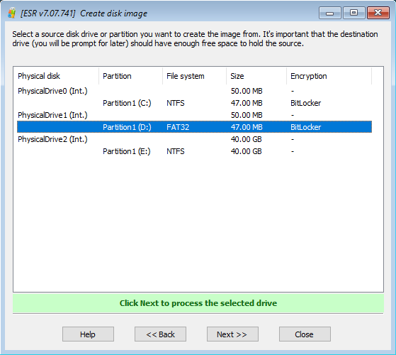 Elcomsoft System Recovery: creating disk image